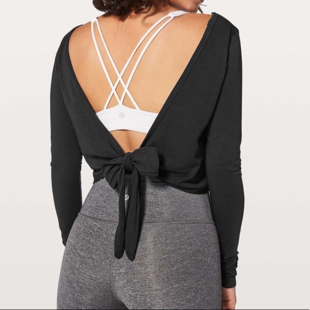 Lululemon Black It’s a Tie Long Sleeve Top